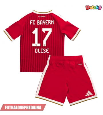 Lacne Dětský Futbalové dres Bayern Munich Michael Olise #17 2026-27 Krátky Rukáv - Domáci (+ trenírky)